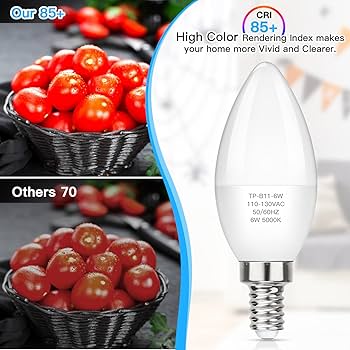 BL★60冊 MAXvolador E12 LED Candelabra Light Bulbs 60W Equivalent